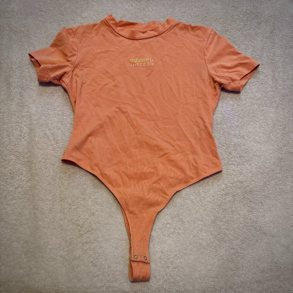 Adidas Womens Size Small Pink Short-Sleeve R.Y.V Bodysuit.